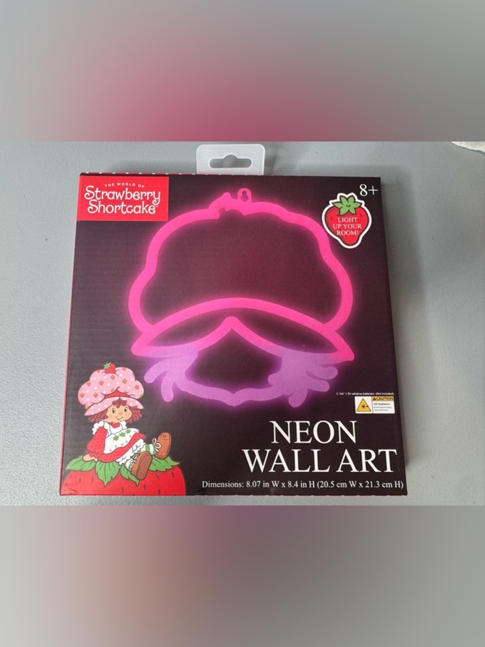 Strawberry Shortcake LED Neon strawberry Wall Art - neon Pink